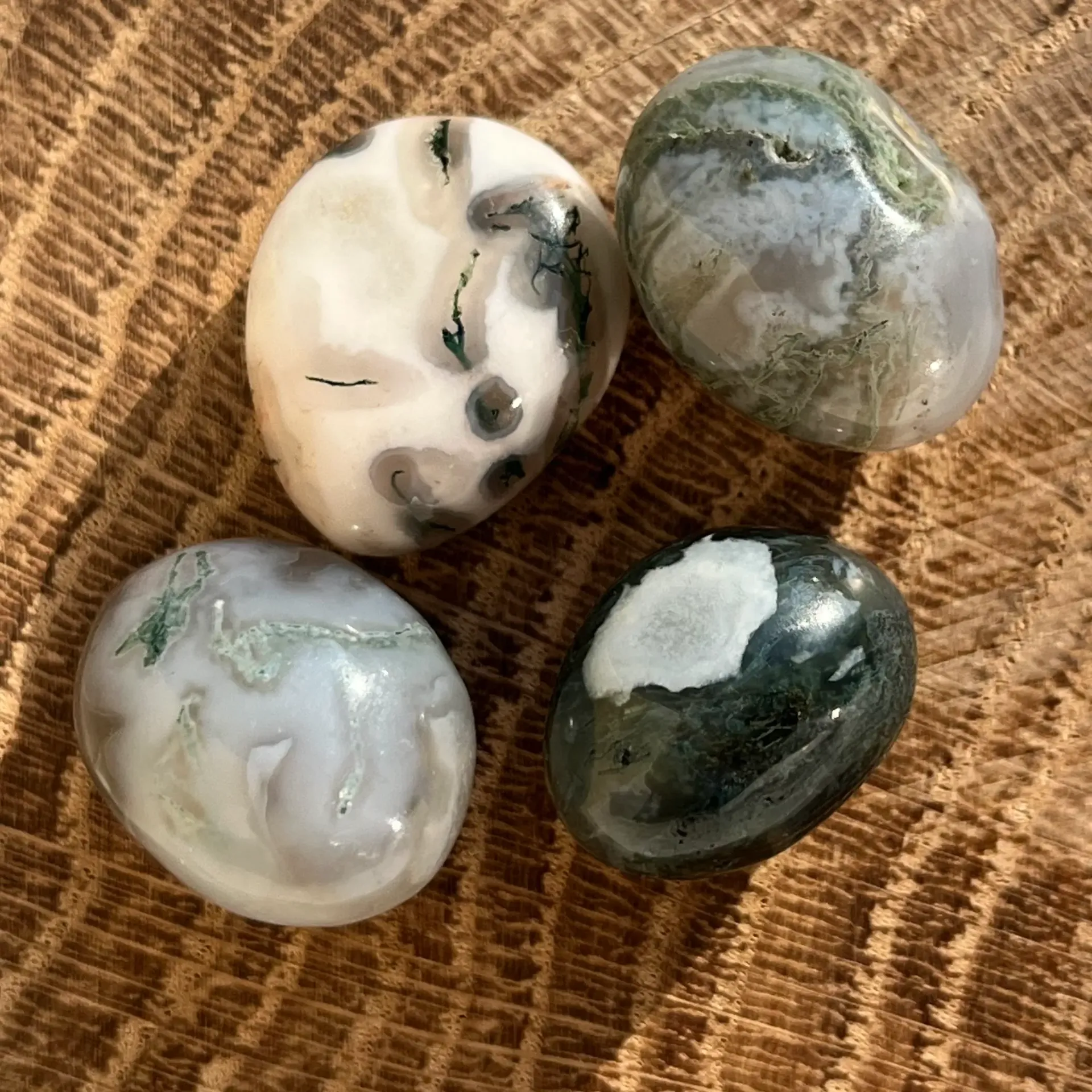 Agate Mousse - Reconnexion à la Nature | Mini Pierre Roulée