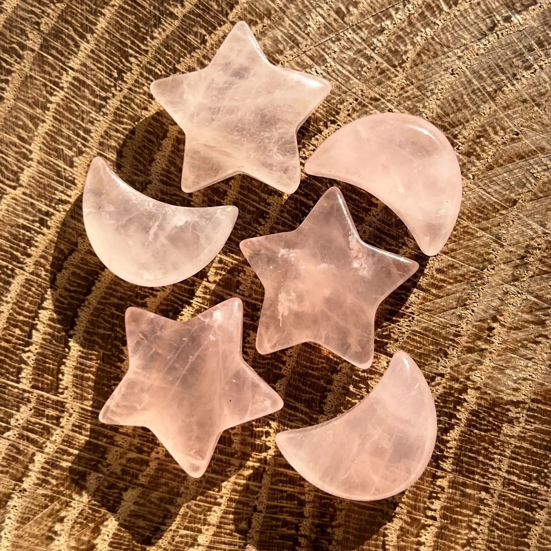 Quartz Rose - Amour de Soi | Mini Etoile/Lune